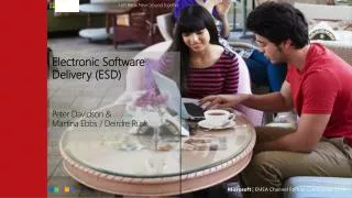 Electronic Software Delivery (ESD) Peter Davidson &amp; M artina Ebbs / Deirdre Rusk