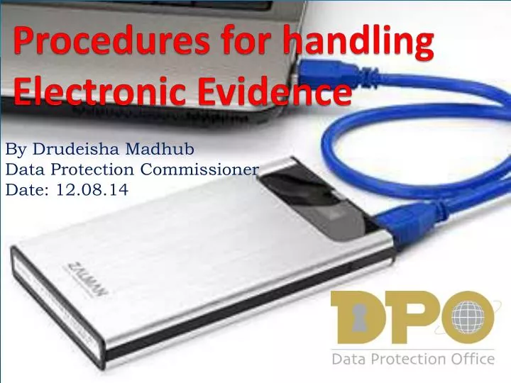 procedures for handling electronic evidence