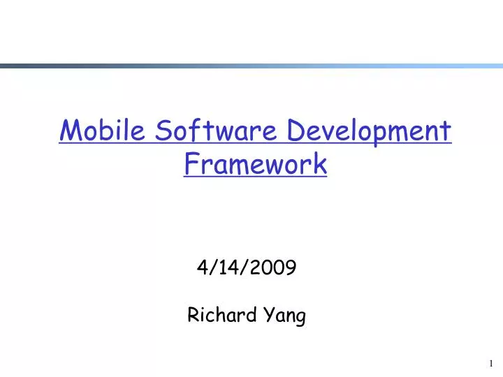mobile software development framework