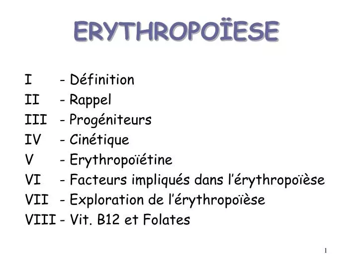 erythropo ese