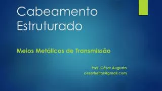 cabeamento estruturado