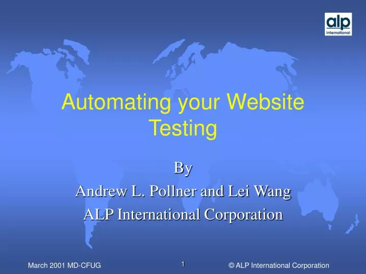 automating your website testing
