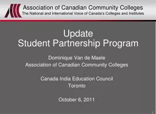 Update Student Partnership Program