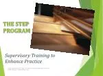 THE STEP PROGRAM - slide 1