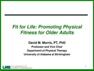 Fit for Life: Promoting Physical Fitness for Older Adults