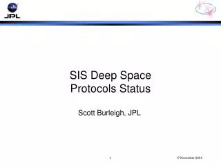 SIS Deep Space Protocols Status