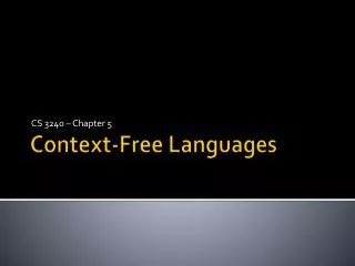 Context-Free Languages