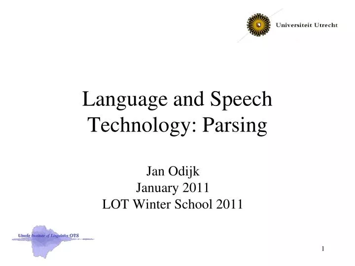 language and speech technology parsing
