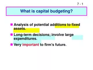 what is capital budgeting