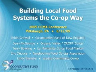 Building Local Food Systems the Co-op Way