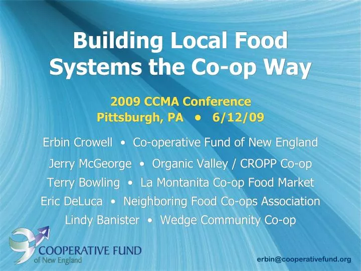 building local food systems the co op way