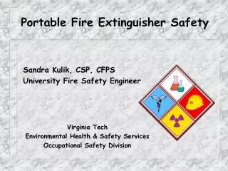 Portable Fire Extinguisher Safety