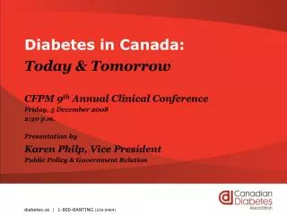 Diabetes in Canada: