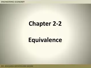 Chapter 2-2 Equivalence