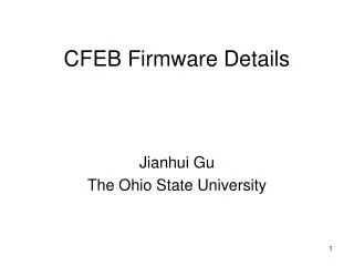 CFEB Firmware Details
