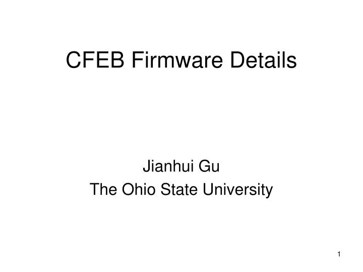 cfeb firmware details