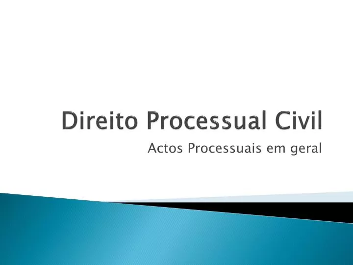 direito processual civil
