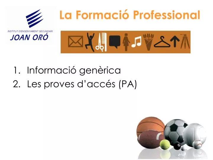 la formaci professional