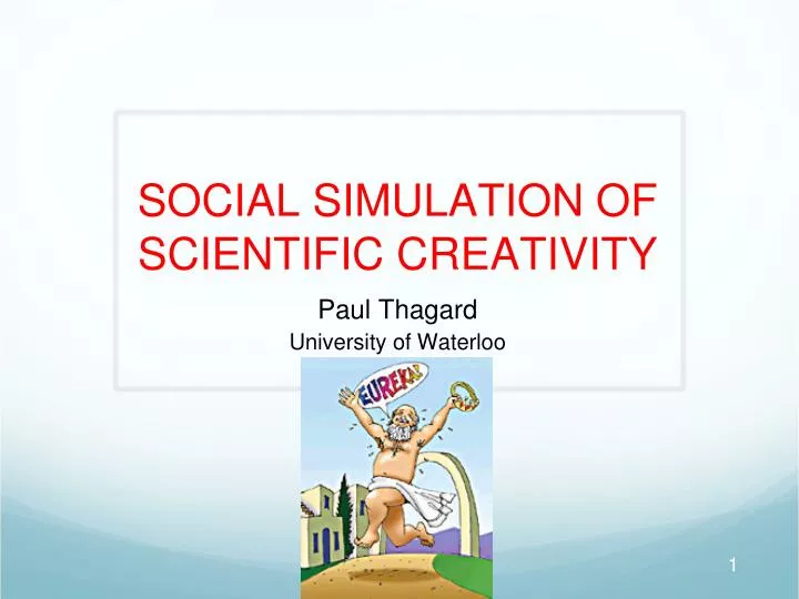 social simulation of scientific creativity