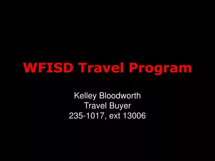 wfisd travel program