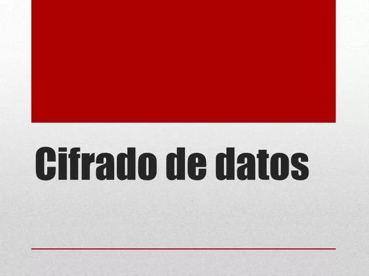 cifrado de datos