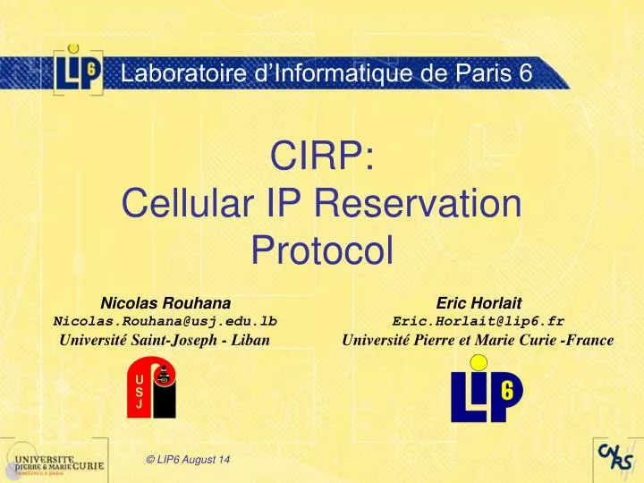cirp cellular ip reservation protocol