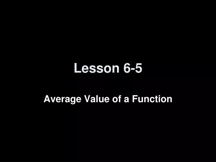 lesson 6 5