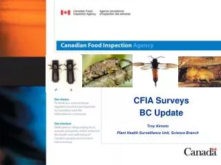 CFIA Surveys BC Update