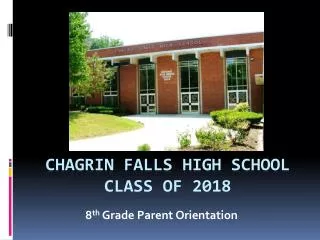 Chagrin Falls High School Class of 2018