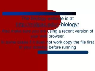 The Biology website is at midpac/~biology/
