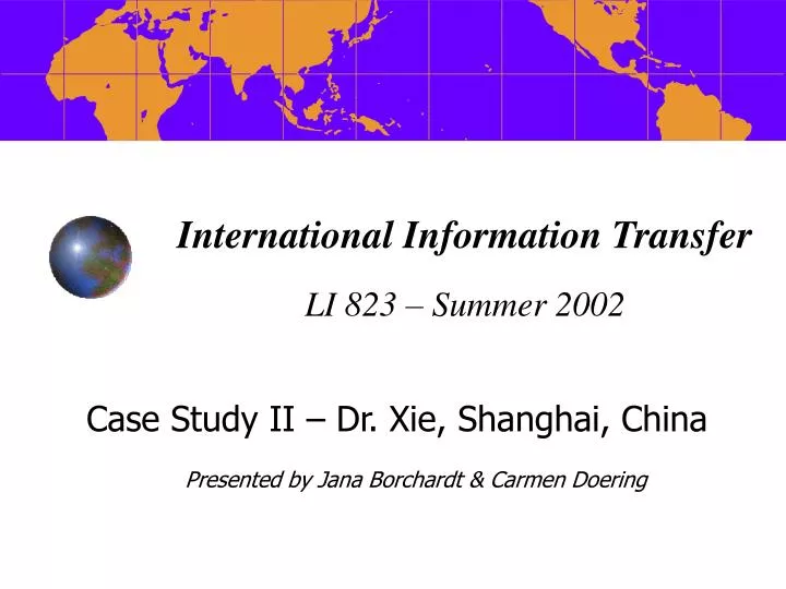 international information transfer li 823 summer 2002