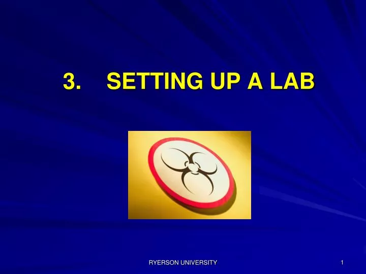 3 setting up a lab