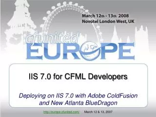 IIS 7.0 for CFML Developers