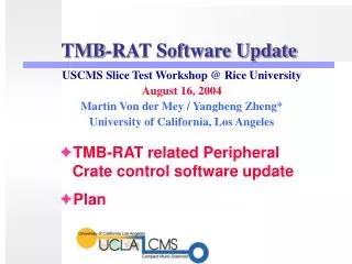 TMB-RAT Software Update
