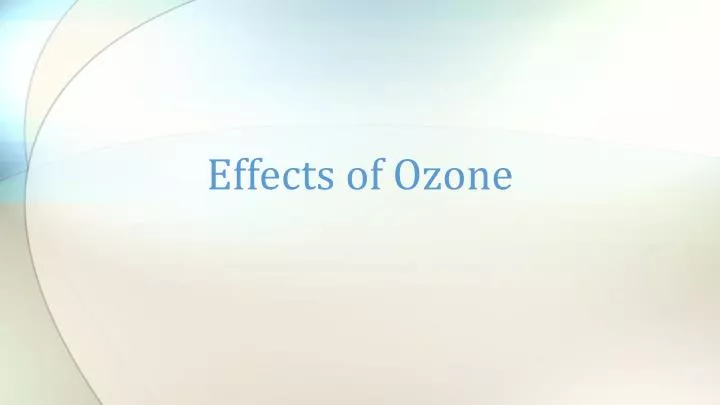 effects of ozone