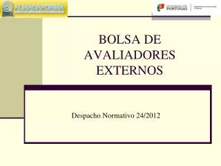 bolsa de avaliadores externos