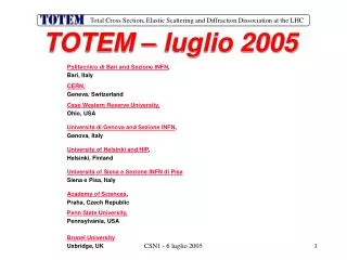 totem luglio 2005