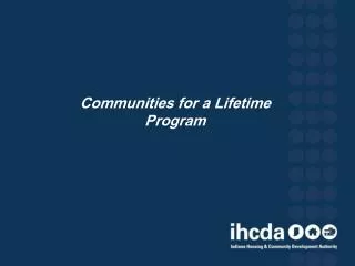 Communities for a Lifetime Program