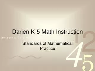 Darien K-5 Math Instruction
