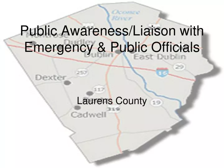 public awareness liaison with emergency public officials