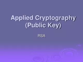 applied cryptography public key