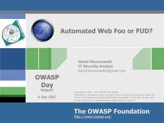 Automated Web Foo or FUD?