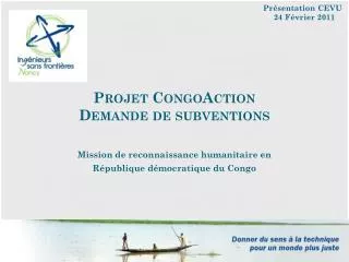 projet congoaction demande de subventions