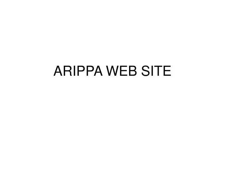 arippa web site