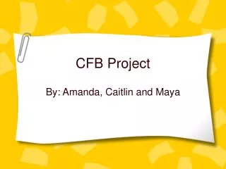 CFB Project