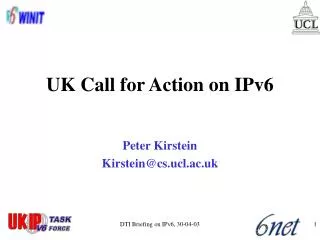 UK Call for Action on IPv6