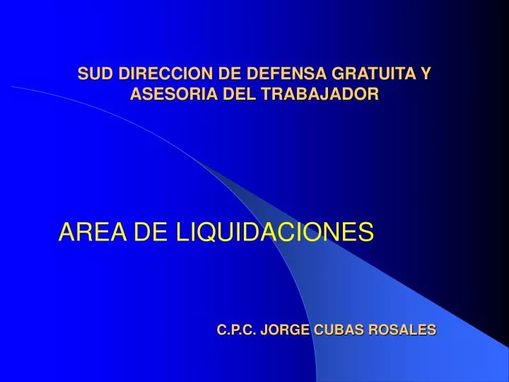 area de liquidaciones