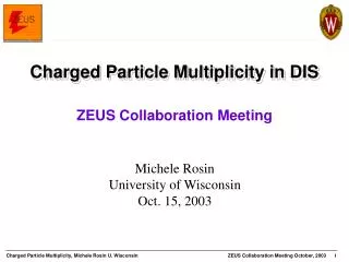 Charged Particle Multiplicity in DIS