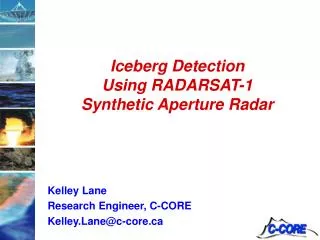 Iceberg Detection Using RADARSAT-1 Synthetic Aperture Radar