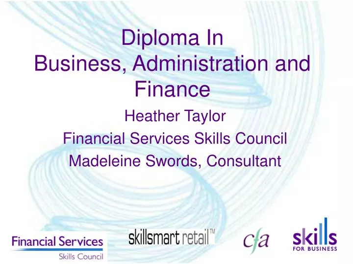diploma in business administration and finance
